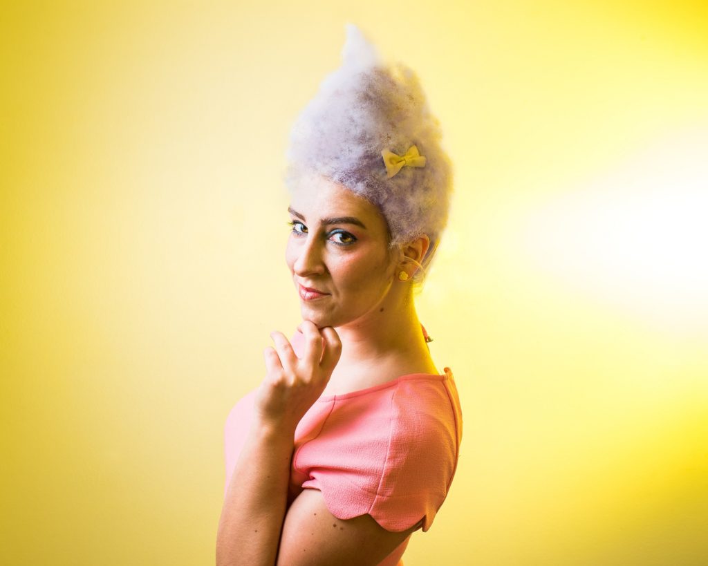 Head Full of Fluff: Cotton Candy Editorial Self-Portraits in Utah