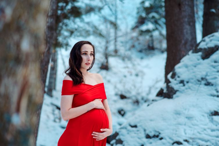 Utah Winter Maternity Session Provo Canyon by Lucy L Photography LLC