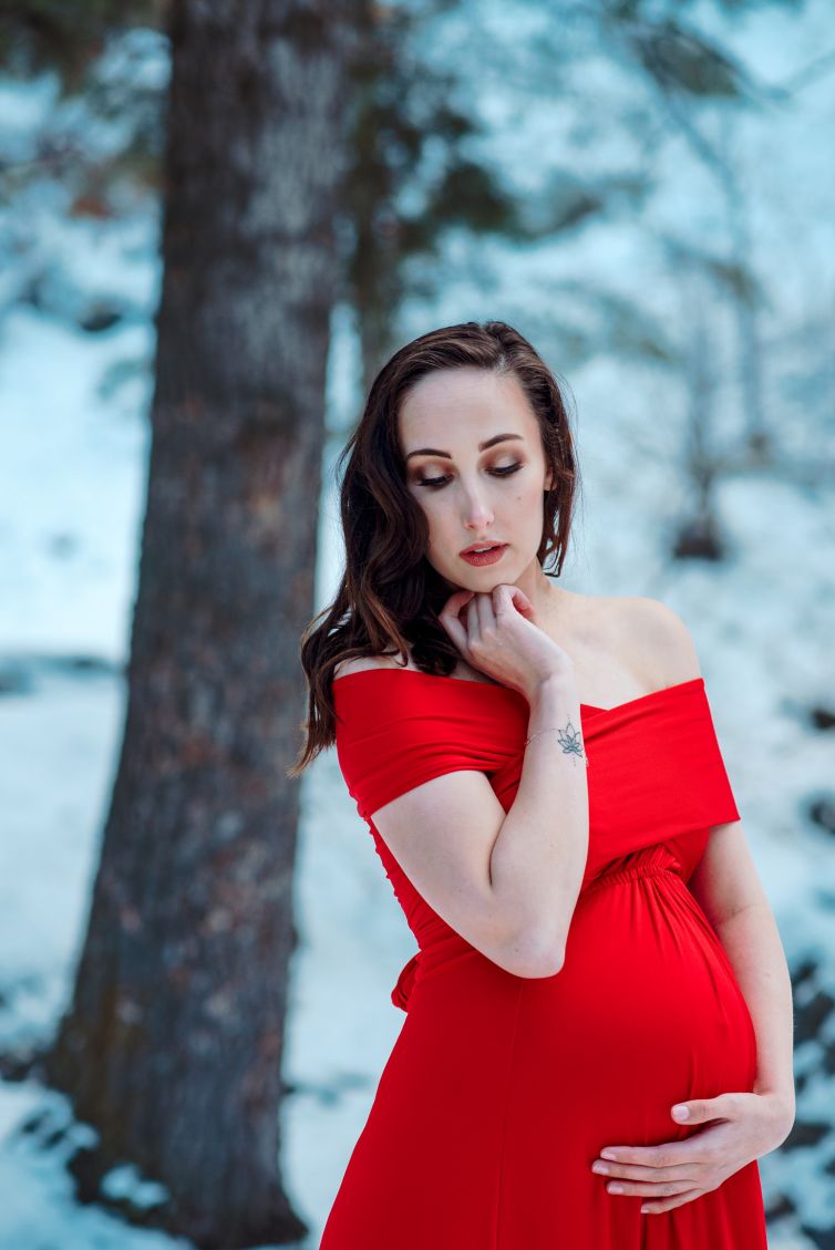 Utah Winter Maternity Session Provo Canyon by Lucy L Photography LLC