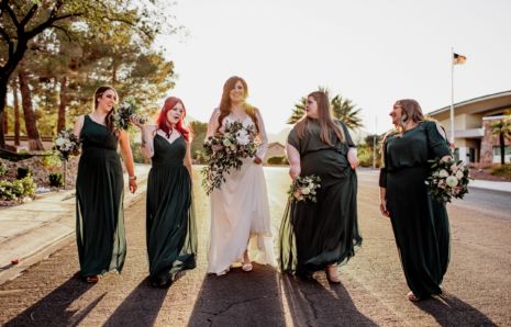 Dark Green, Asymmetrical, One-Shoulder Strap Bridesmaid Style Dress