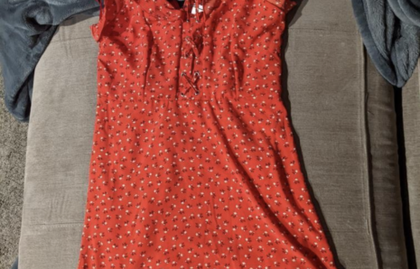 Red Summer Dress with Spaghetti Straps